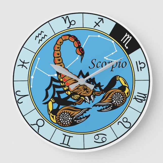 Skorpion astrologiska tecken på zodiak stor klocka (Framsida)