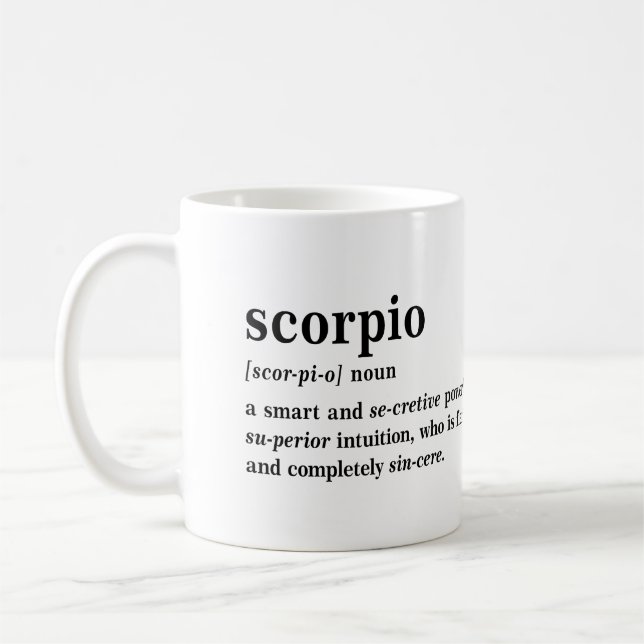 Skorpion Definition Estetisk Astrologi Present Kaffemugg (Vänster)