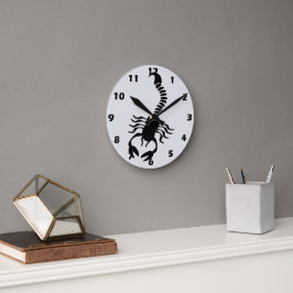 Skorpion Design Rund Klocka