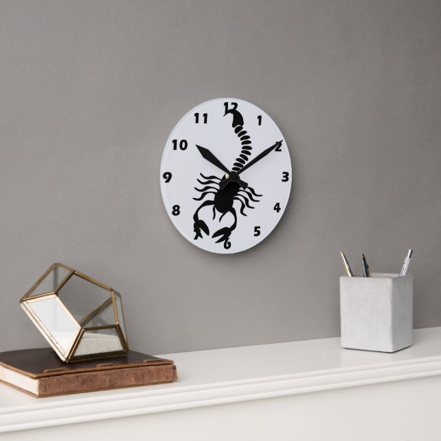 Skorpion Design Rund Klocka (Kontor)