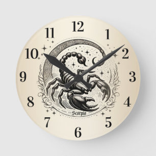 Skorpion Halvmåne Astrologi Zodiak Skorpionen Rund Klocka