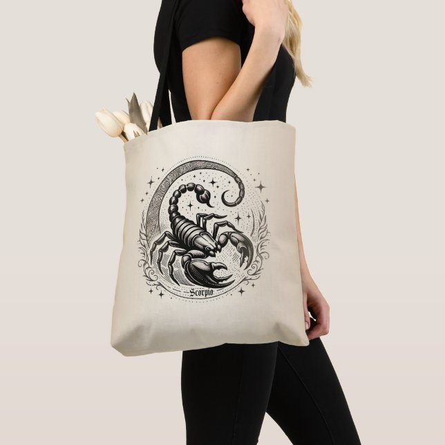Skorpion Halvmåne Astrologi Zodiak Skorpionen Tygkasse (Närbild)