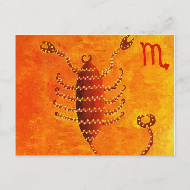 Skorpion Horoskop Zodiak Stjärntecken Vykort (Framsida)