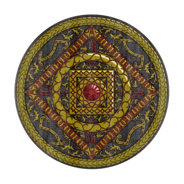 Skorpion Mandala Glasskärbräda (Framsidan)