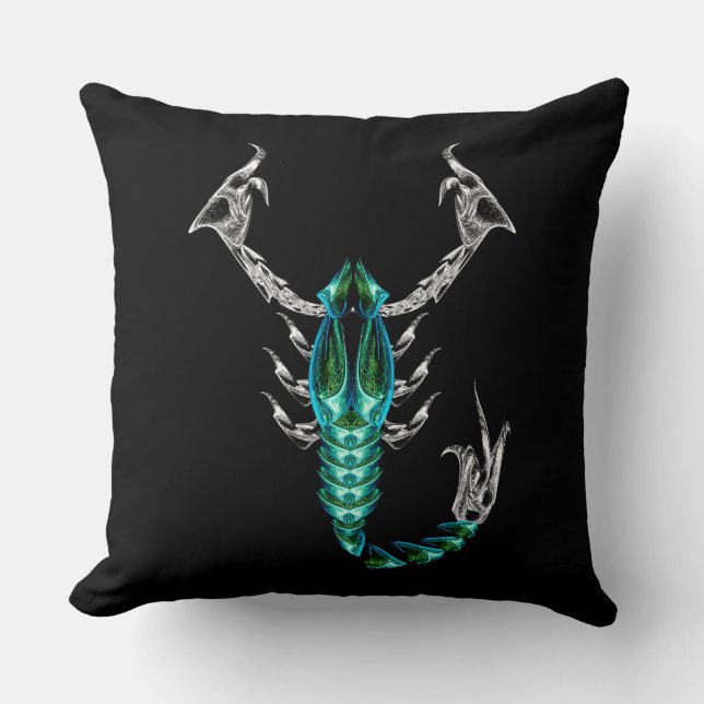 Skorpion – Minimalistisk Zodiak Dekorativ Kudd Kudde (Framsida)