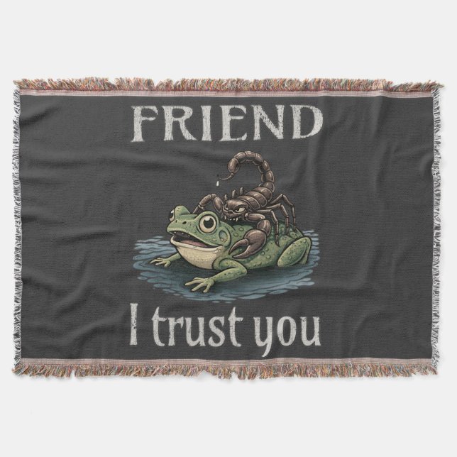 Skorpion och Groda - Vän, jag litar på dig Filt (Framsidan)