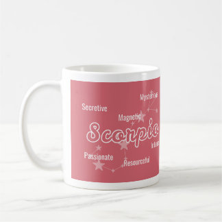 Skorpion Röd Akvarell Astrologi Zodiakus Tecken Mu Kaffemugg