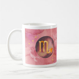 Skorpion Röd Akvarell Astrologi Zodiakus Tecken Mu Kaffemugg
