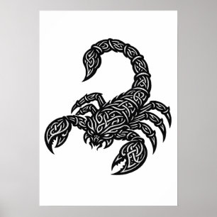 Skorpion Skorpion Sigil — Mythiskt Zodiakbläck Poster