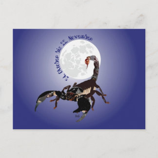 Skorpion Sternzeichen Postkarte Vykort