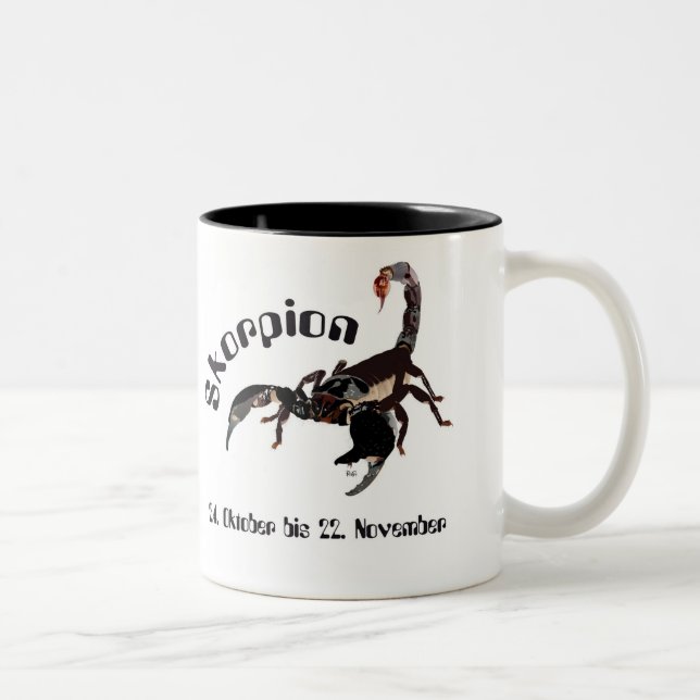 Skorpion - Sternzeichen Tasse Två-Tonad Mugg (Höger)