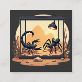 Skorpion Terrarium Habitat Fyrkantigt Visitkort