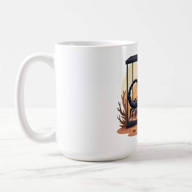 Skorpion Terrarium Habitat Kaffemugg (Vänster)