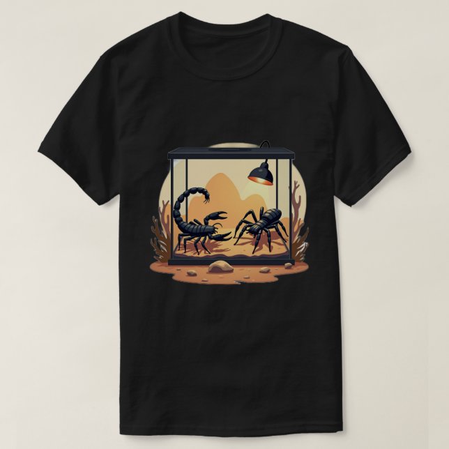 Skorpion Terrarium Habitat T Shirt (Design framsida)
