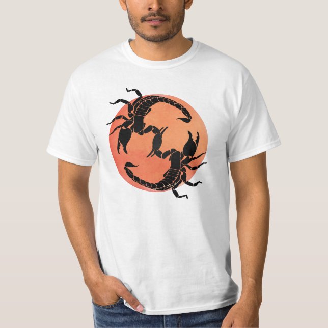 Skorpion Tribal Graphics Design T Shirt (Framsida)