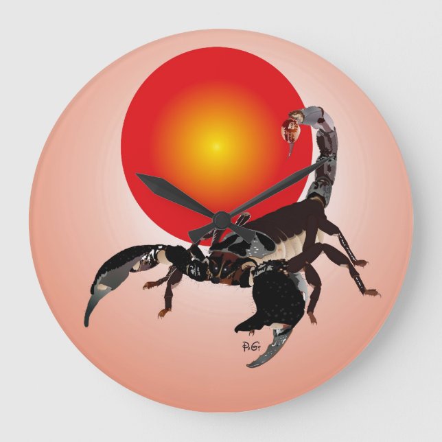 Skorpion Uhr Stor Klocka (Framsida)