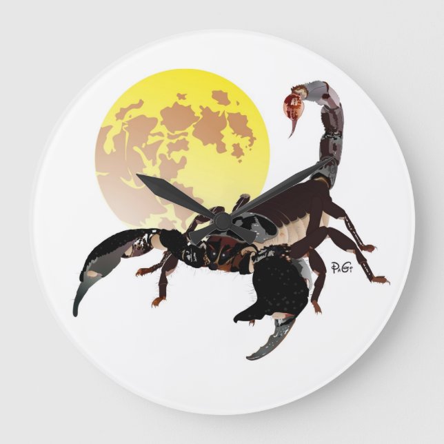 Skorpion Uhr Stor Klocka (Framsida)