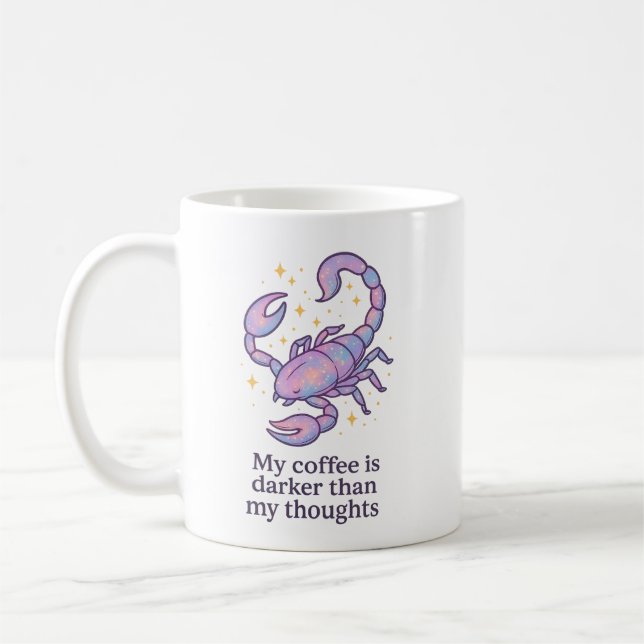 Skorpion Zodiac Mugg – Min Kaffe är Mörkare Än Min (Vänster)