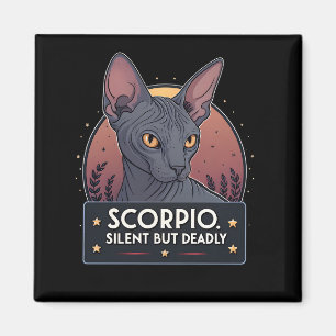Skorpion Zodiac Sphynx Katt Tyst Dödlig Konst Magnet