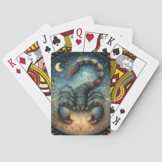 Skorpion Zodiak Astrologi Tecken Celestial Födelse Casinokort (Baksidan)