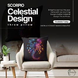 Skorpion Zodiak Celestial Design Kuddinkast Kudde
