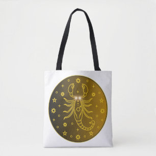 Skorpion Zodiak Emblem Minimalt Celestialt Symbo Tygkasse