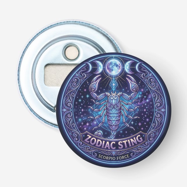 Skorpion Zodiak Sting Celestialt Grafiskt Uttryck Flasköppnare (Framsidan)