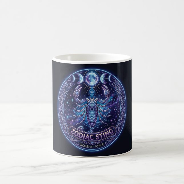 Skorpion Zodiak Sting Celestialt Grafiskt Uttryck Kaffemugg (Center)