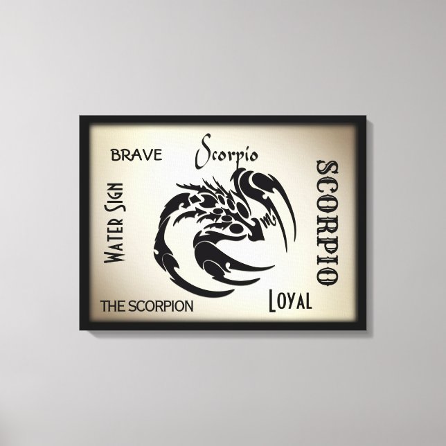 Skorpion Zodiak Symbol Canvastryck (Framsida)