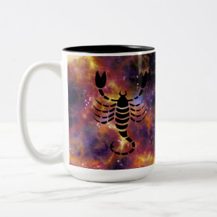 Skorpion Zodiakgalax Design – Mystisk Astrologi Två-Tonad Mugg