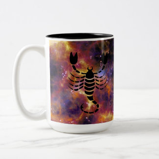 Skorpion Zodiakgalax Design – Mystisk Astrologi  Två-Tonad Mugg