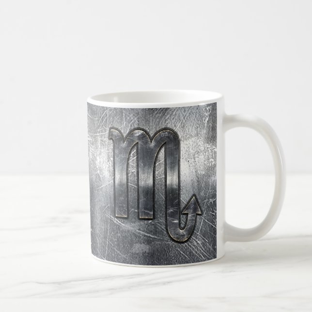 Skorpion Zodiakstecken Distressed Industristil Kaffemugg (Höger)