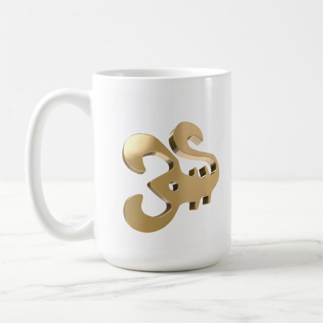 Skorpion Zodiakstecken Guld Symbol Kaffemugg (Vänster)