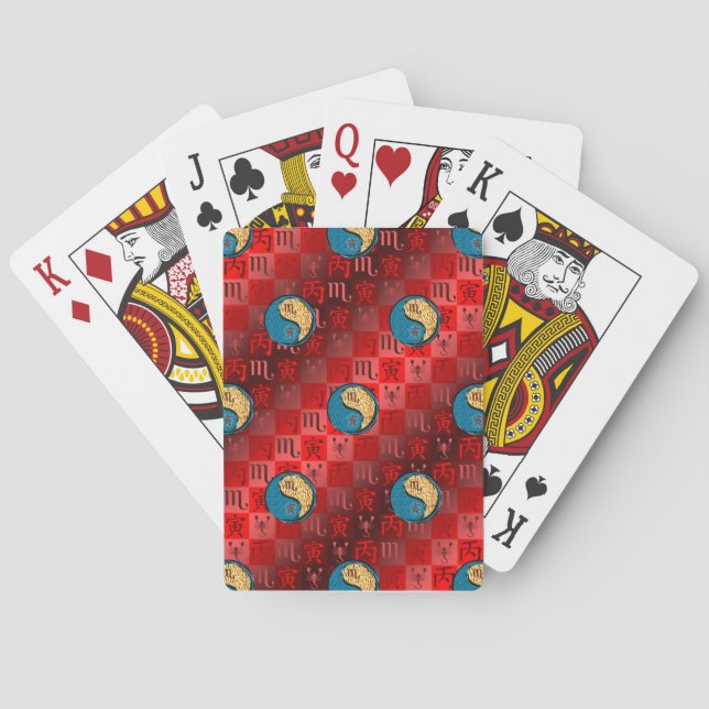 Skorpionen & Eld Tigern Casinokort (Baksidan)
