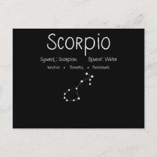 Skorpionen Horoskop Astrologi Stjärntecken Födelse Vykort