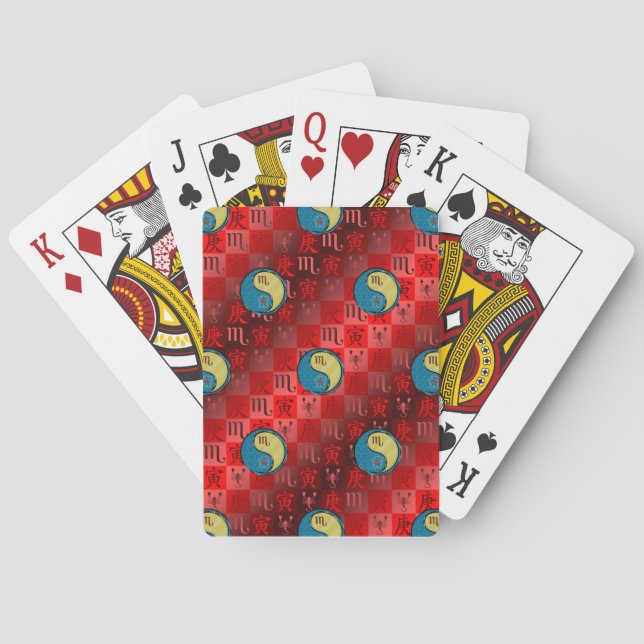 Skorpionen & Metall Tigern Casinokort (Baksidan)