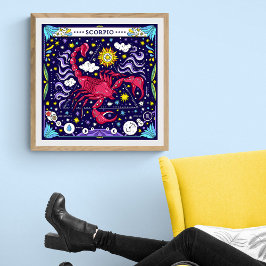 Skorpionen: “Mystiska Djup” Zodiak Poster