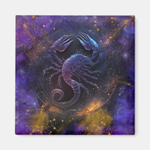 Skorpionen Stjärntecken Vattenfärgdesign Magnet