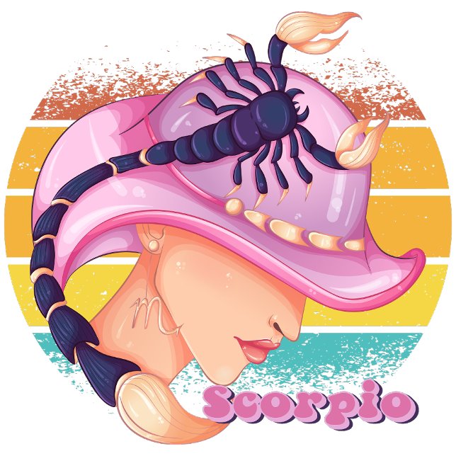 Skorpionen T Shirt (Scorpio (October 23 - November 21):
"Mysteries Deep, Your Secrets You Keep!")
