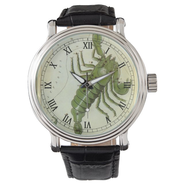 Skorpionen, Vintage Konstellation Urania's Mirror Armbandsur (Framsida)