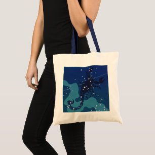 Skorpionens stjärnbild, Vintage Zodiac Astrologi Tygkasse