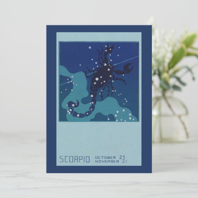 Skorpionens stjärnbild, Vintage Zodiak Astrologi (Stående Fram)
