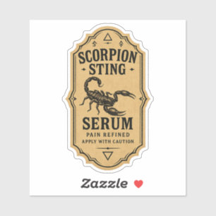Skorpionstick Serum - Halloween Apoteks Etikett