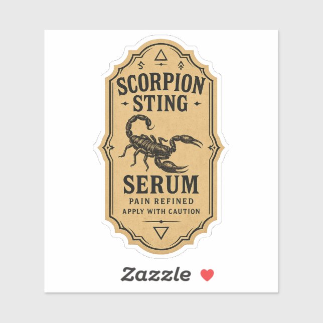Skorpionstick Serum - Halloween Apoteks Etikett (Ark)