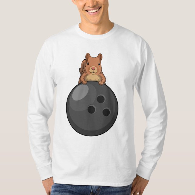 Skorre vid Bowling med Bowling ball T Shirt (Framsida)