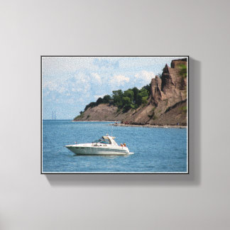 Skorsten Bluffs - Sjö Ontario Wrapped Canvas