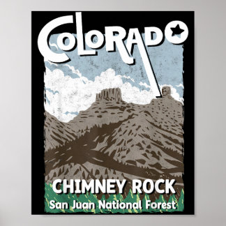 Skorsten klippa colorado san juan Klippiga bergen Poster