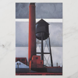 Skorsten och Vatten Torn (av Charles Demuth) Brevpapper