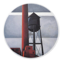 Skorsten och Vatten Torn (av Charles Demuth) Knopp