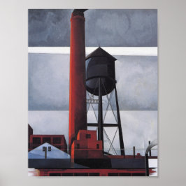Skorsten och vattentorn (av Charles Demuth) Poster